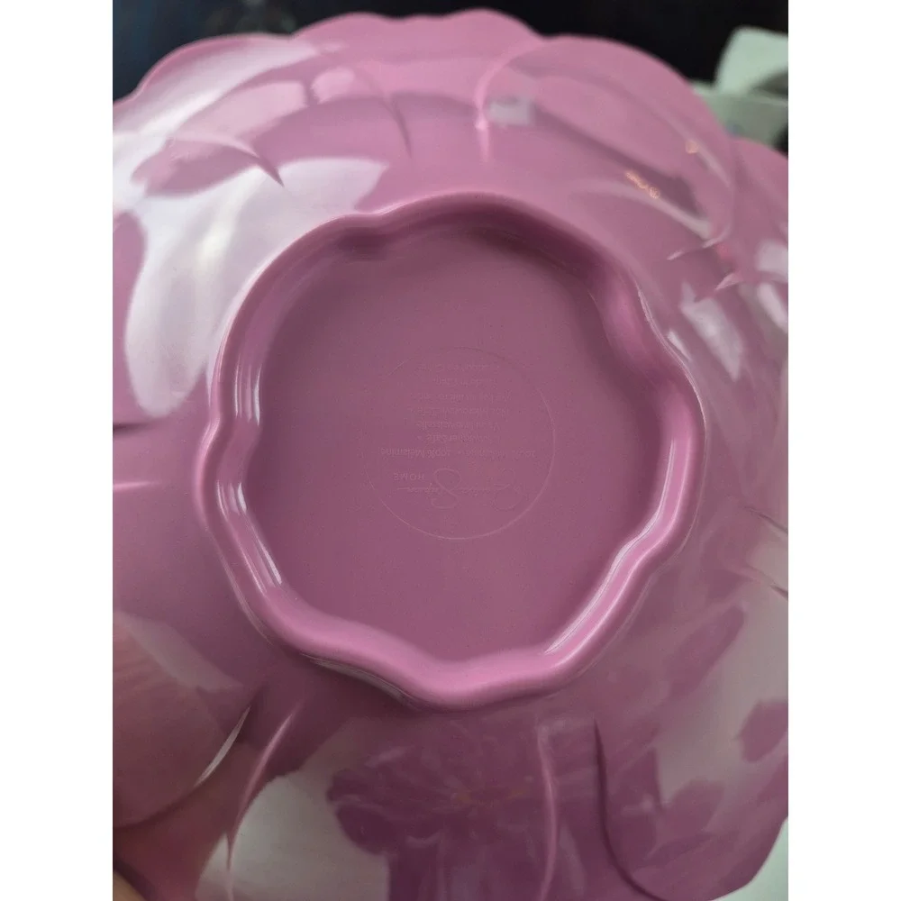 Jessica‎ Simpson Home Melamine Nesting Floral Bowl Set Pink Purple 4 Piece